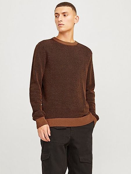 Jack & Jones Rundhalspullover JJEGLOBE KNIT CREW NECK NOOS in Strick Optik günstig online kaufen