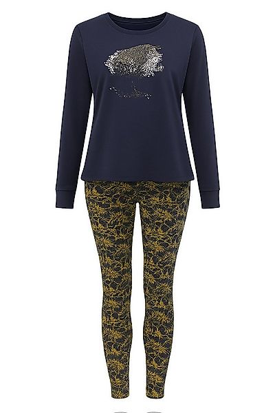 Era&Me Pyjama Damen Pyjama Set 2-teilig aus Baumwolle Langarmshirt (2 tlg., günstig online kaufen