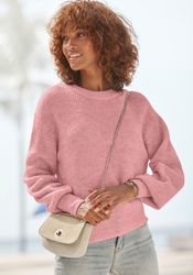 LASCANA Strickpullover in Melange-Optik, lockerer Damenpullover, Basic günstig online kaufen