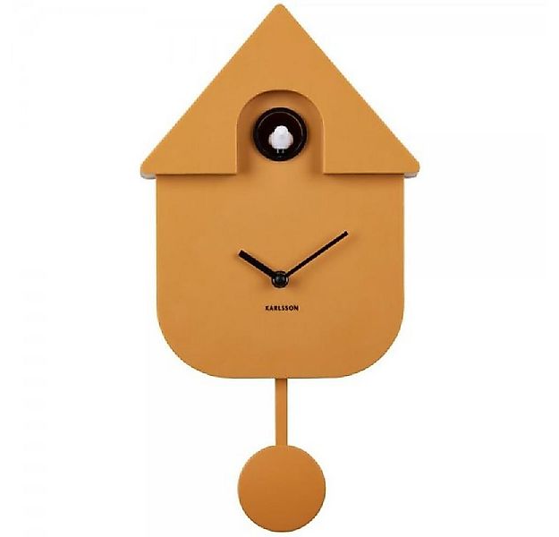 Karlsson Uhr Kuckucksuhr Wall Clock Modern Cuckoo Ockergelb (41cm) günstig online kaufen