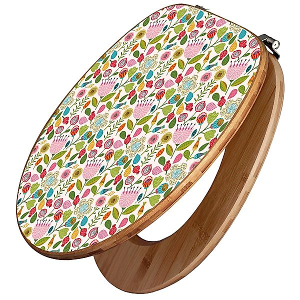 Banjado Design WC Sitz Bambus Toilettendeckel Toilettensitz Bambus Holz Klo günstig online kaufen