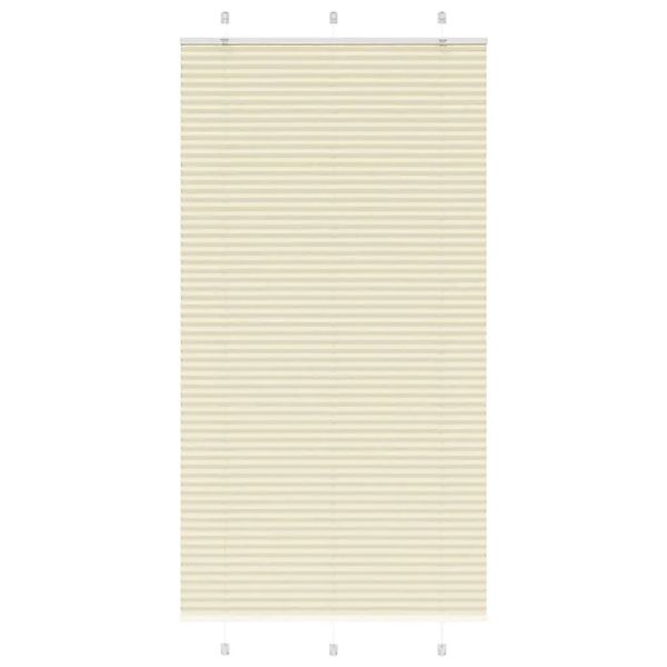 vidaXL Plissee Creme 105x200 cm Stoffbreite 104,4 cm Polyester 4015314 günstig online kaufen