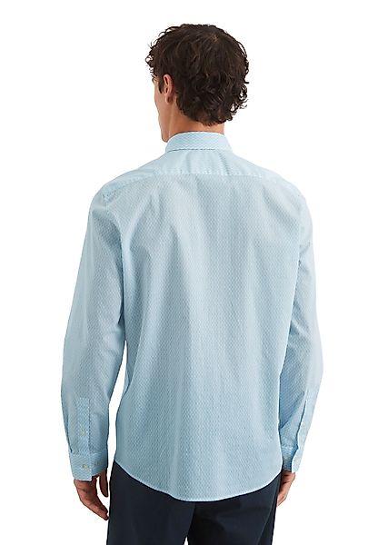 Marc OPolo Langarmhemd, Feiner Allover-Print trifft auf hochwertigen Komfor günstig online kaufen