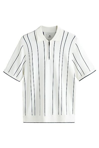 Next Poloshirt Regular Fit Strick-Poloshirt, Streifen und RV (1-tlg) günstig online kaufen