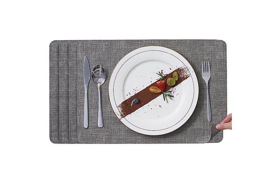 Simurq Platzset Abwaschbar - Beidseitig Nutzbare und Rutschfeste Tischsets, günstig online kaufen