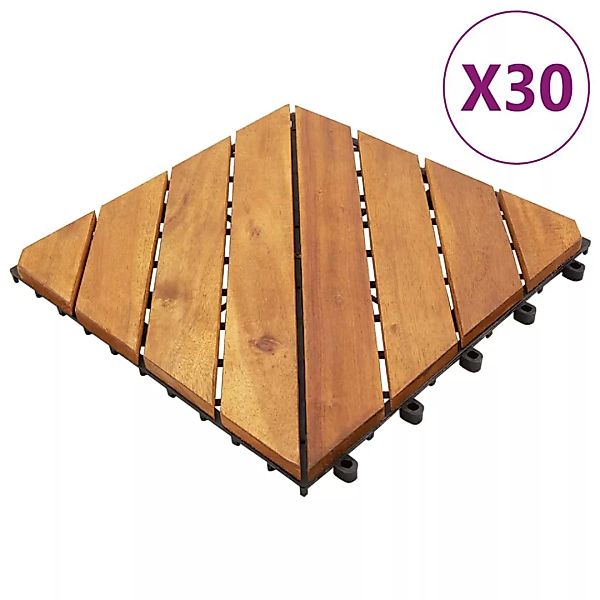 Vidaxl Terrassenfliesen 30 Stk. Braun 30x30 Cm Massivholz Akazie günstig online kaufen