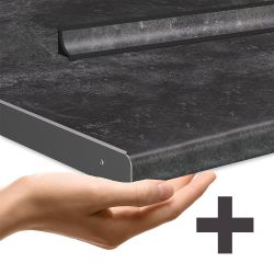 Vicco Küchenzeile R-Line, Edelgrau/Weiß, 160 cm, günstig online kaufen