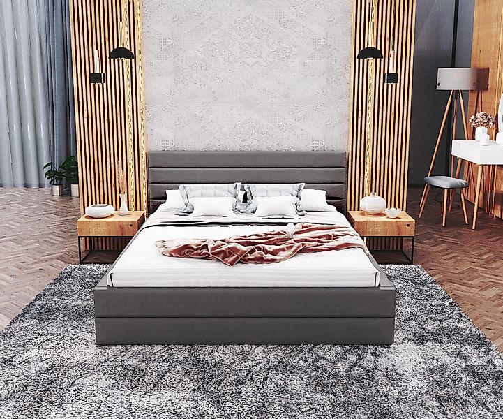 thematys Polsterbett FDM Stauraumbett Velours 90x200, günstig online kaufen