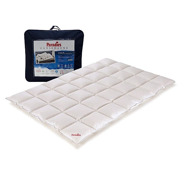 Paradies Gänsedaunen Bettdecke Daunendecke Galia medium warm 135x200 günstig online kaufen
