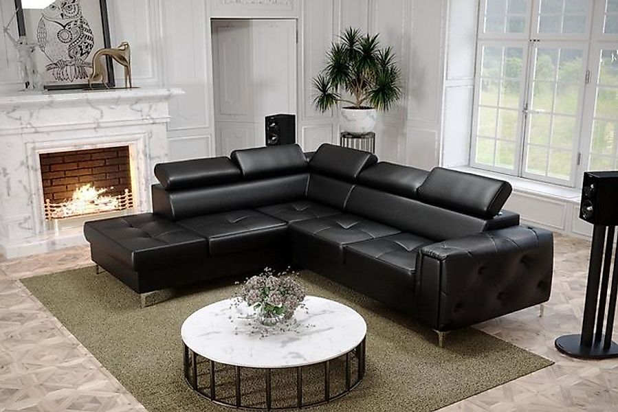 JVmoebel Ecksofa L-Form Couch Polsterung Wohnzimmer Soft Style Couchen Lila günstig online kaufen