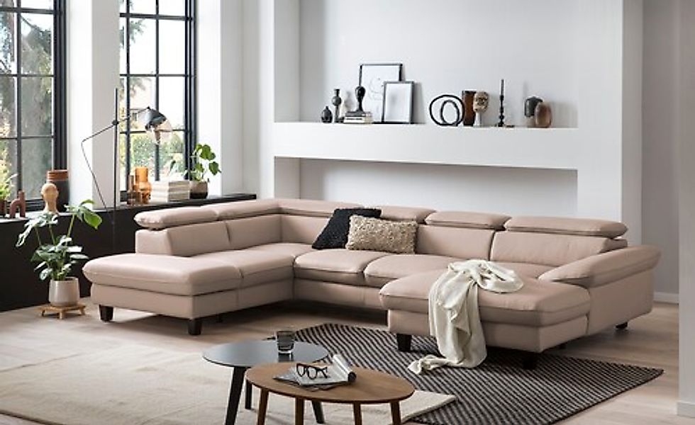 Home affaire Wohnlandschaft "Pilot U-Form" mit Kopfteilverstellung, wahlwei günstig online kaufen