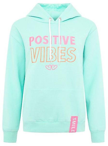 Zwillingsherz Hoodie Positive Vibes Mit Baumwolle, Mit Kapuze, Stickerei günstig online kaufen