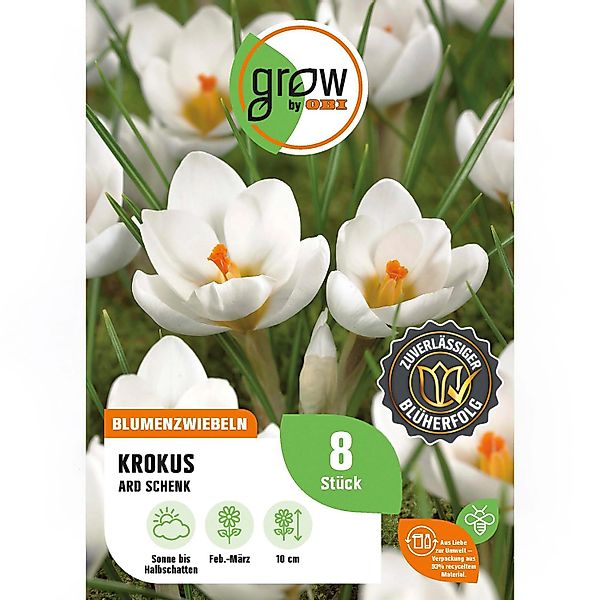 GROW by OBI Krokus Ard Schenk Weiß 8 Stück Crocus chrysanthus Ard Schenk günstig online kaufen