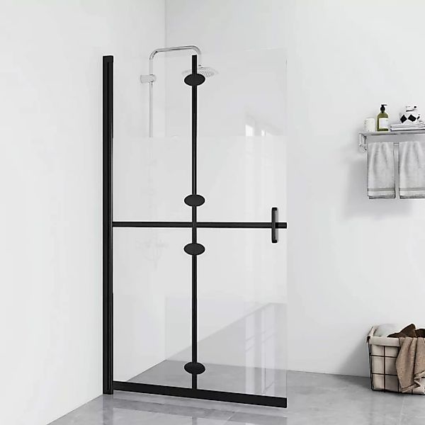 Faltbare Begehbare Duschwand Halbmattiertes Esg-glas 90x190 Cm günstig online kaufen