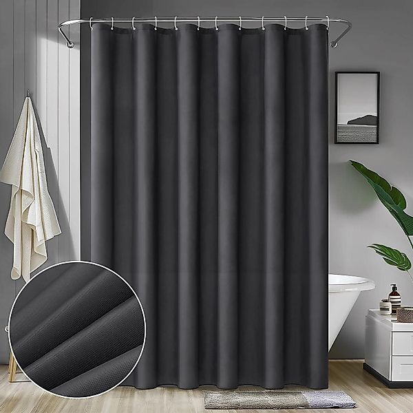 MIULEE Duschvorhang Duschvorhang 240x200cm Dunkelgrau Wasserdicht günstig online kaufen