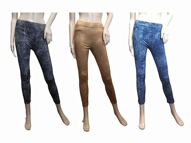 HSP Hanse Shopping GmbH Leggings SMART TEX® Damen Stretch Hose 3er Set Lede günstig online kaufen