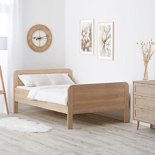 Homestyle4u Funktionsbett 90x200 Komfortbett Braun Natur günstig online kaufen