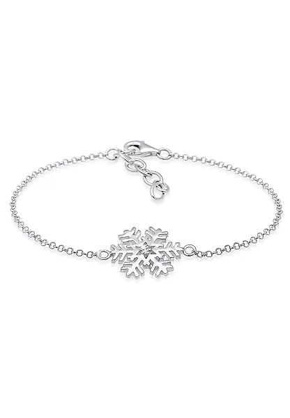 Elli Armband "Schneeflocke Xmas Kristalle 925 Silber" günstig online kaufen