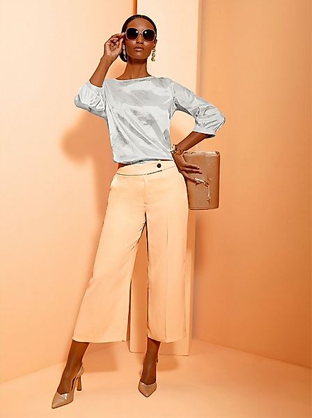 creation L Klassische Bluse Jacquard-Bluse 3/4-Arm günstig online kaufen