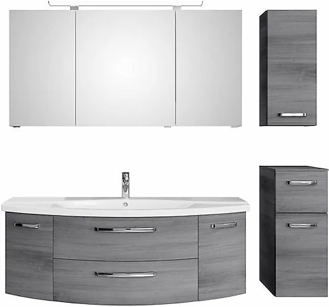 Saphir Badmöbel-Set »Serie 4010 4-teilig Keramik-Waschtisch mit LED-Spiegel günstig online kaufen