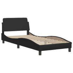 vidaXL Bett Bettgestell "Dover" Schwarz 90x190 günstig online kaufen