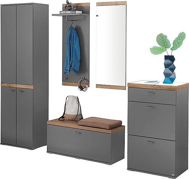 set one by Musterring Kompaktgarderobe "Lancaster Dielen" 5 Stk. tlg. beste günstig online kaufen