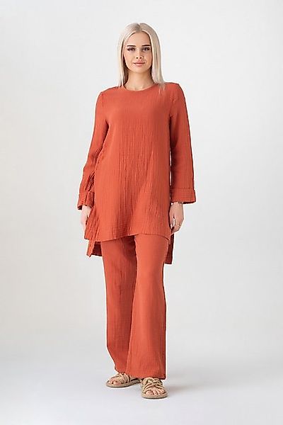 WENOR Hosenanzug Tunika Set aus Musselin, 100 % Baumwolle, Modest Fashion ( günstig online kaufen