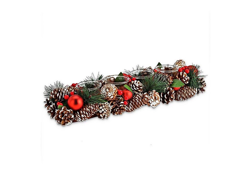 matches21 HOME & HOBBY Adventskranz Holz-Deko Adventsgesteck 40 cm Teelicht günstig online kaufen