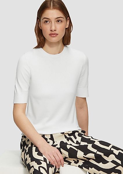 s.Oliver Kurzarmpullover Strickpullover Kurzärmeliger Strickpullover aus günstig online kaufen