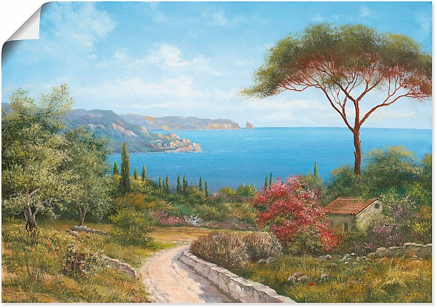 Artland Wandbild "Haus am Meer" Gewässer 1 Stk. tlg. als Leinwandbild, Post günstig online kaufen