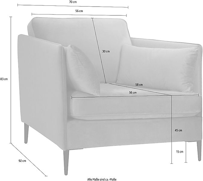 Leonique Sessel Light, inklusive loser Zierkissen, günstig online kaufen