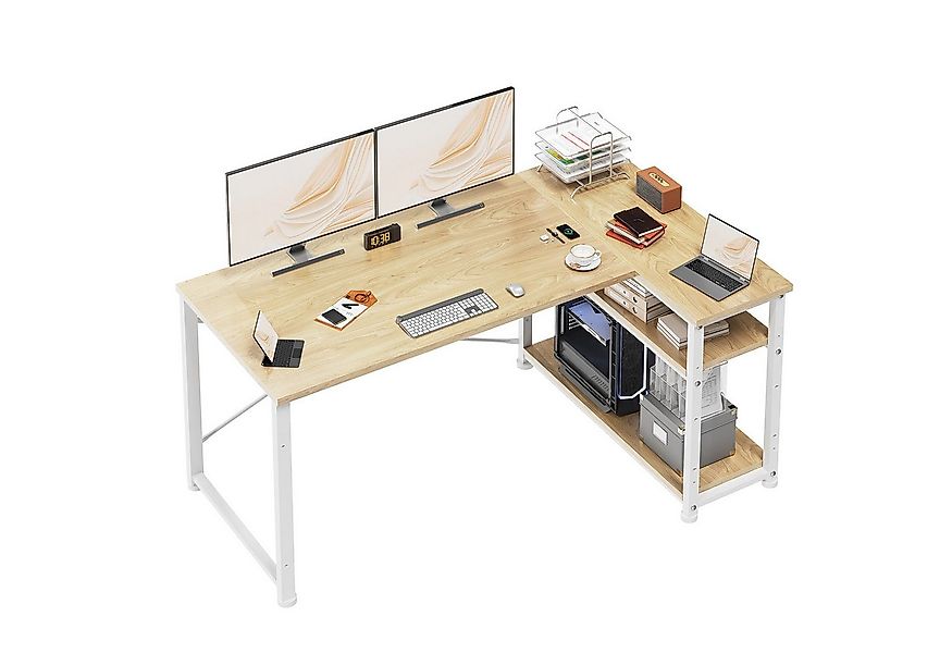 HOMALL Computertisch Eckschreibtisch Reversibel L Förmiger Schreibtisch mit günstig online kaufen