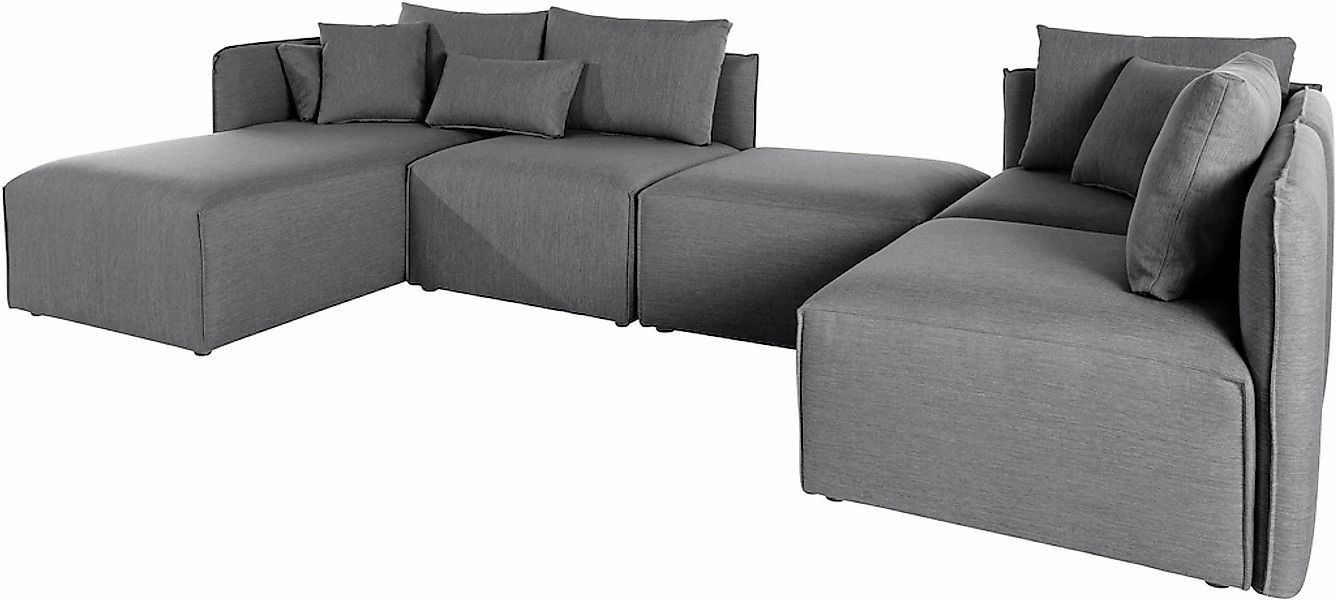 OTTO home Wohnlandschaft "Nöre U-Form" 5 Teile, in vielen Bezugsqualitäten günstig online kaufen