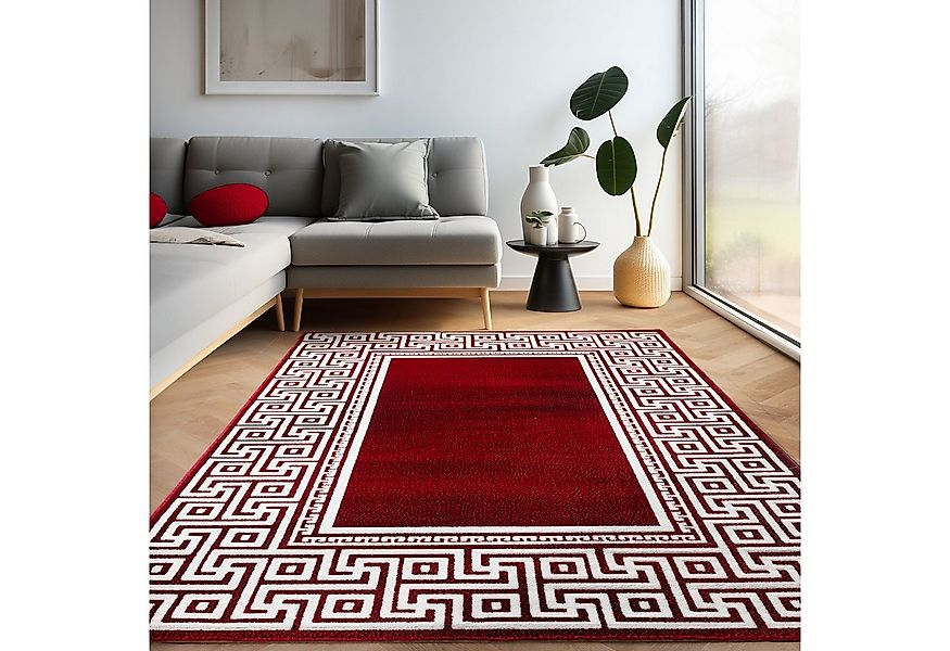 Carpettex Designteppich Mäander-Design, Läufer, Höhe: 12 mm, Kurzflor Teppi günstig online kaufen