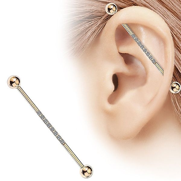 Taffstyle Piercing-Set Industrial Piercing Langhantel Scaffold günstig online kaufen