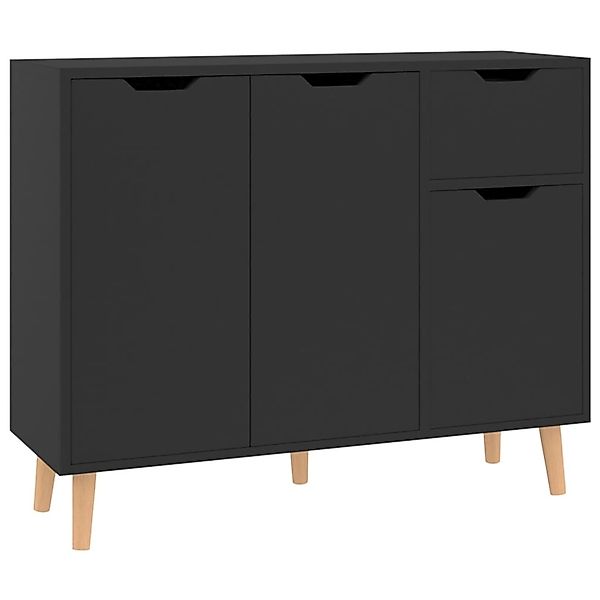 vidaXL Sideboard Hochglanz-Schwarz 90x30x72 cm Holzwerkstoff 326820 günstig online kaufen