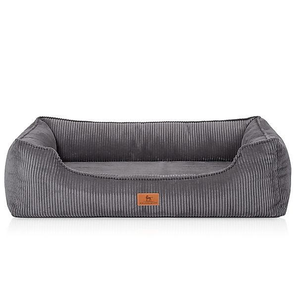 Knuffelwuff Hundebett Nunavut Orthopädisch Cord M-L 85 x 63cm Grau günstig online kaufen
