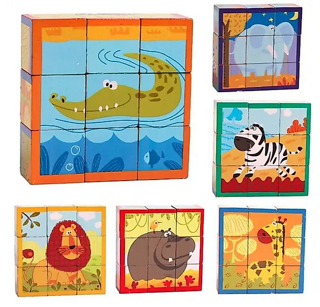 Little Lorien Würfelpuzzle Würfelpuzzle Holzspielzeug Puzzleteile Lernspiel günstig online kaufen