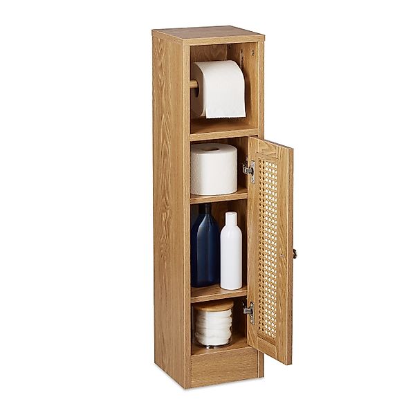 relaxdays Toilettenpapierhalter stehend Holzoptik günstig online kaufen