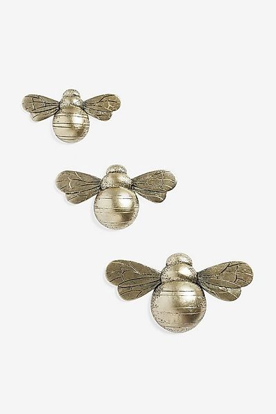Next Wanddekoobjekt 3er-Set Bienen-Wandschild günstig online kaufen