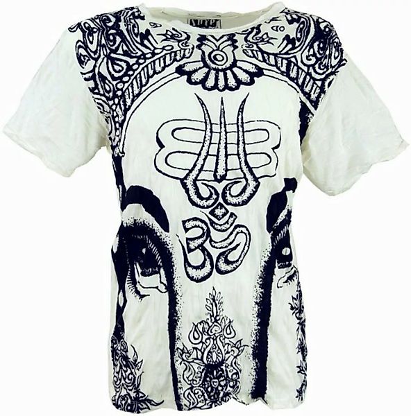 Guru-Shop T-Shirt Sure Herren T-Shirt Ganesh - weiß Goa Style, Festival, al günstig online kaufen