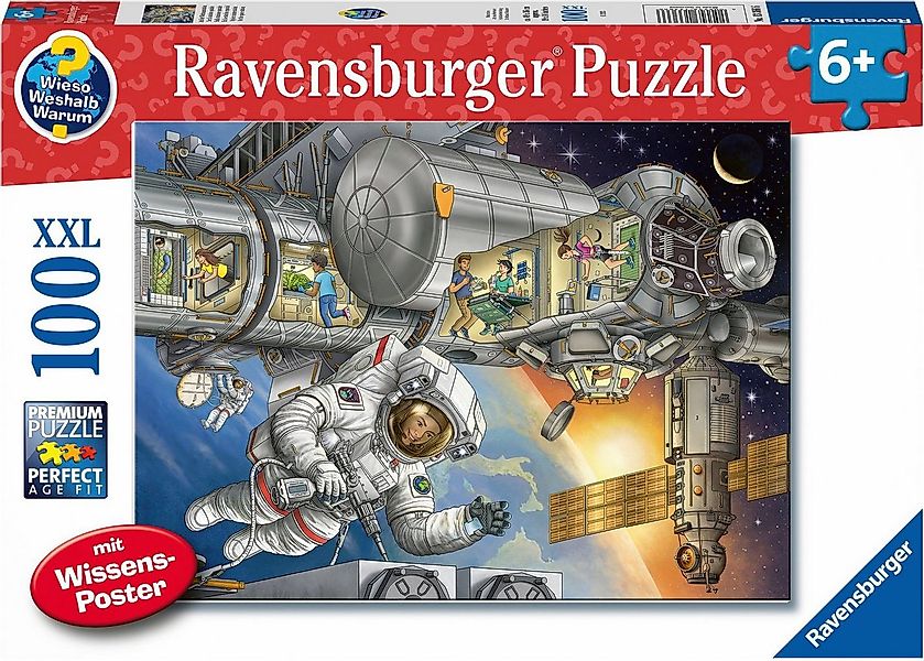 Ravensburger Puzzle Wieso? Weshalb? Warum? Auf der Weltraumstation, 100 Puz günstig online kaufen