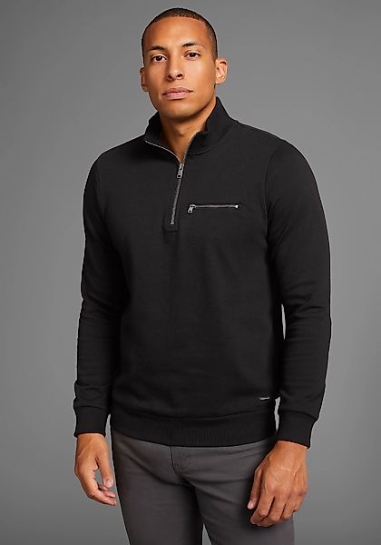 Bruno Banani Sweatshirt, mit Troyer Kragen - NEUE KOLLEKTION günstig online kaufen