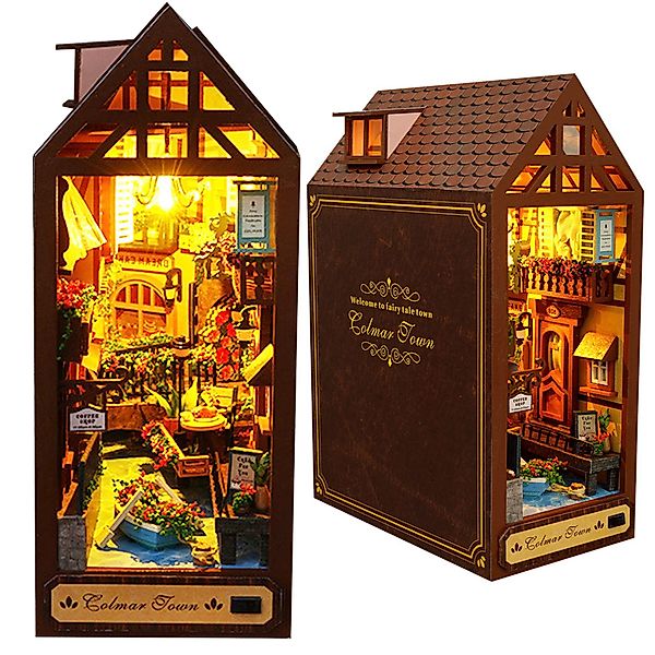 OKWISH 3D-Puzzle Miniatur Holz Bücherregal DIY günstig online kaufen