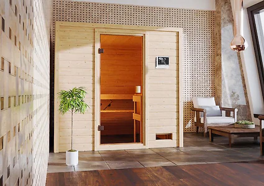 Karibu Sauna »"Ricky" mit bronzierter Tür, naturbelassen« aus hochwertiger günstig online kaufen