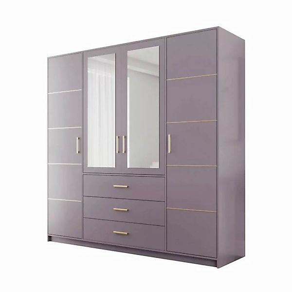 Beautysofa Kleiderschrank Kleiderschrank mit 4 türen BALI D4 Garderobenschr günstig online kaufen