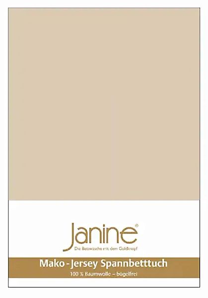 Janine Spannbetttuch Mako-Feinjersey 5007 sand Größe:  200x200 cm günstig online kaufen