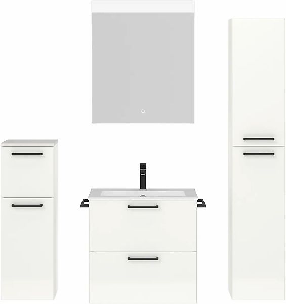 nobilia Badmöbel-Set "Tolvina" vormontiert, mit Soft-Close, 4 Stk. tlg. günstig online kaufen