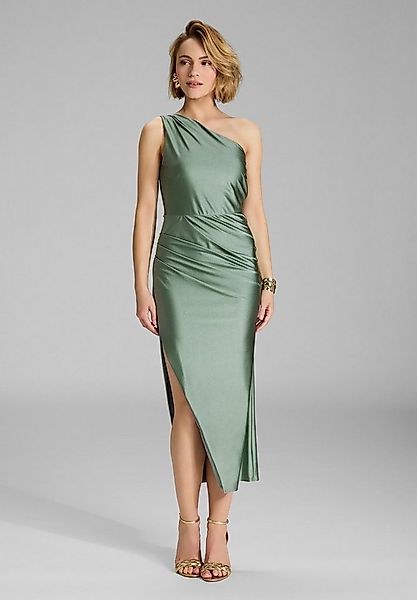 SWING Abendkleid - Midi Kleid One Shoulder aus Jersey Satin Figurbetonte Pa günstig online kaufen