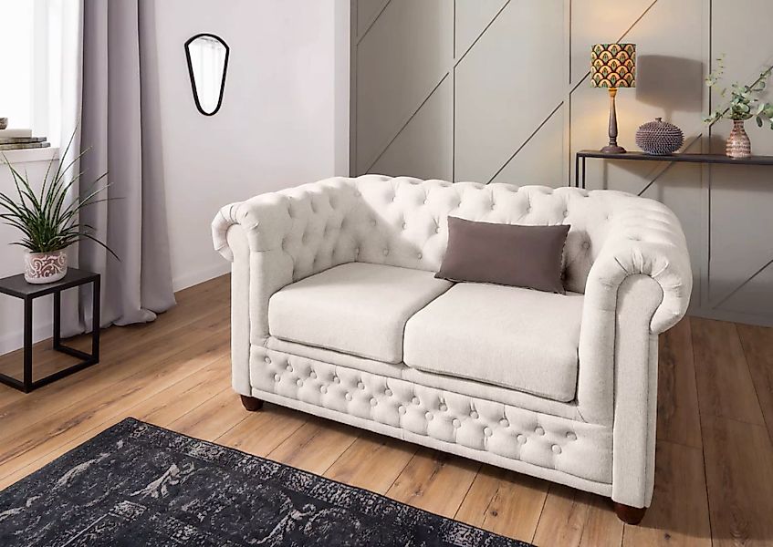 Home affaire Chesterfield-Sofa "New Castle", mit hochwertiger Knopfheftung günstig online kaufen